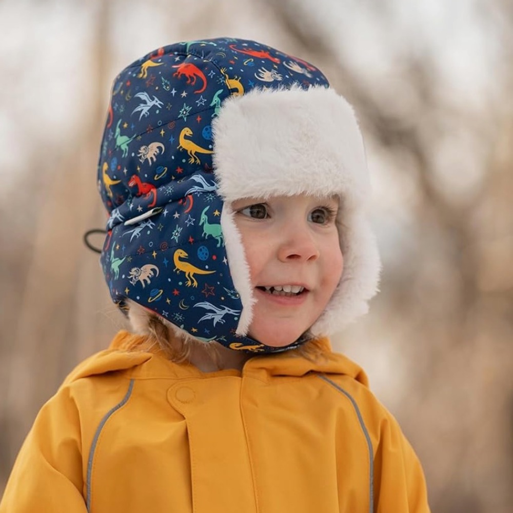Jan & Jul Blue Dinosaur Winter Hat
